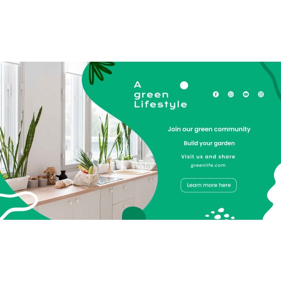 Green Home Lifestyle Banner Design PSD Assets for Furniture & Living Banners